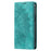 For iPhone 11 Case Anti-Scratch Wallet PU Leather Magnetic Imprinted Stand Phone Cover - Mint Green - 7