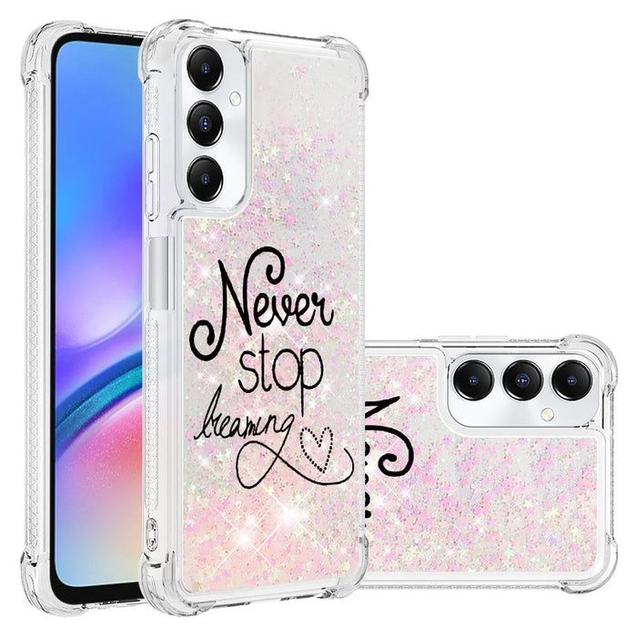 For Samsung Galaxy A05s 4G TPU Case with Quicksand and Pattern Printed - Never Stop Dreaming - 2