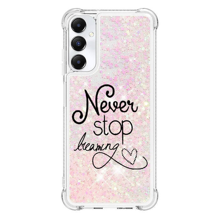 For Samsung Galaxy A05s 4G TPU Case with Quicksand and Pattern Printed - Never Stop Dreaming - 3