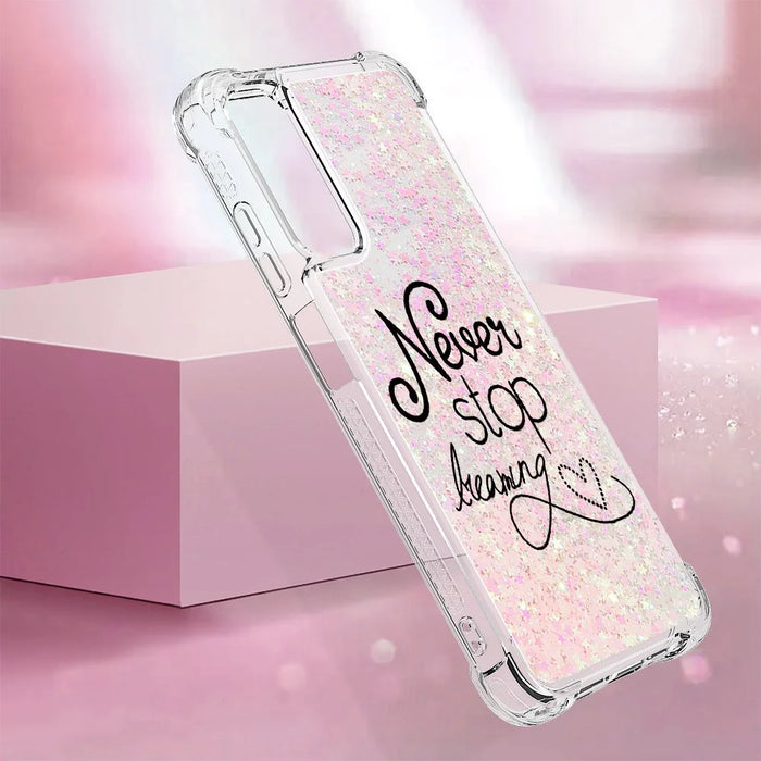 For Samsung Galaxy A05s 4G TPU Case with Quicksand and Pattern Printed - Never Stop Dreaming - 6