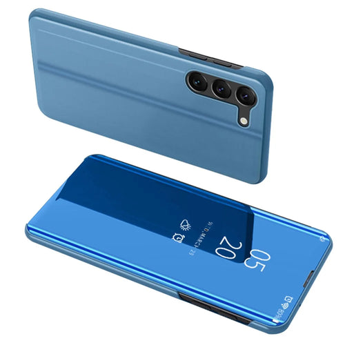 For Samsung Galaxy S24+ Flip Leather Cover with Stand Full Body Protective Phone Case - Blue - 1