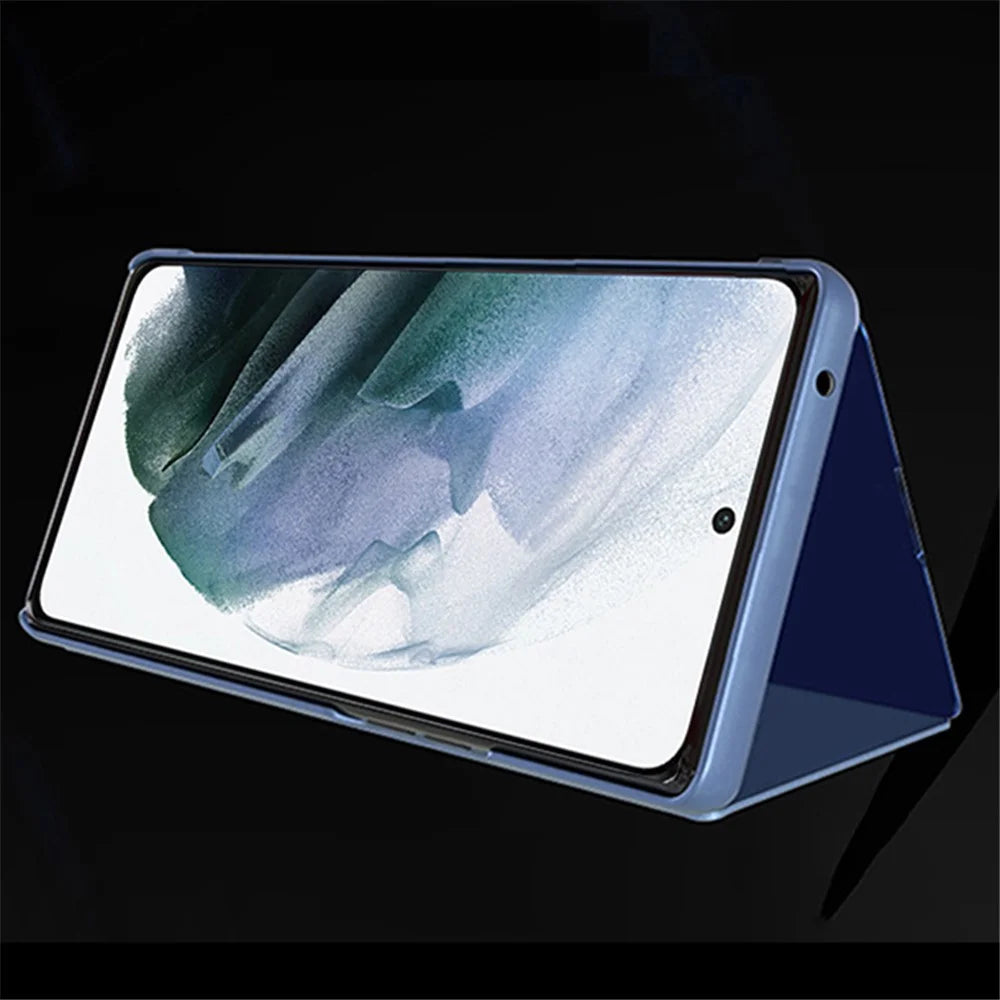 For Samsung Galaxy S24 Ultra Flip Leather Cover with Stand Full Body Protective Phone Case - Blue - 2
