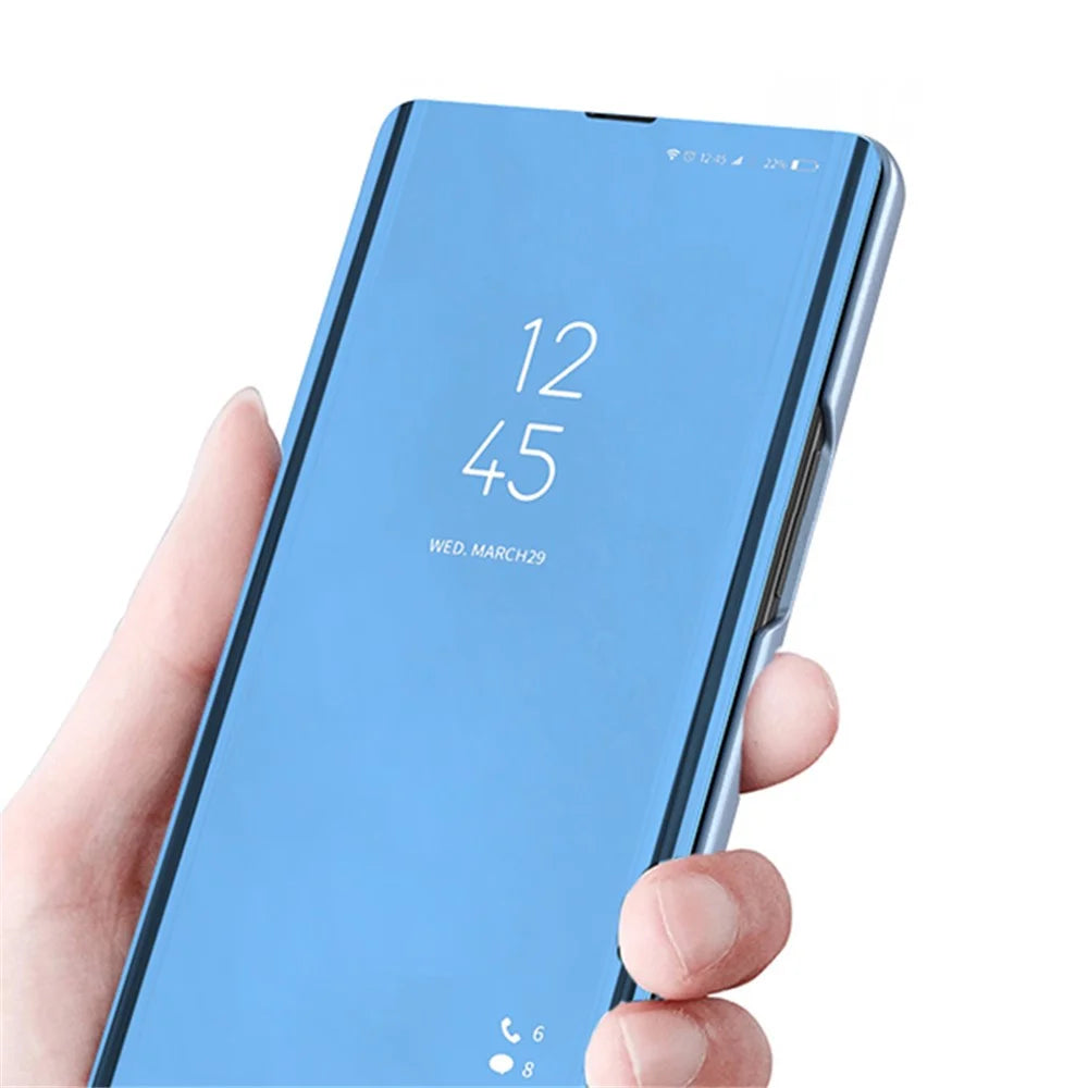 For Samsung Galaxy S24 Ultra Flip Leather Cover with Stand Full Body Protective Phone Case - Blue - 5