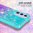 For Samsung Galaxy A15 5G TPU Case Gradient Quicksand Phone Back Cover - Sky Blue+Purple - 4