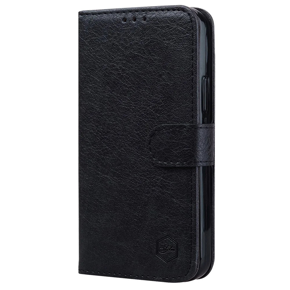 For Samsung Galaxy S24+ Case PU Leather Anti-drop Wallet Cover - Black - 7