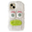 For iPhone 15 Case Sausage-shaped Lip Cartoon Design Plush+TPU Phone Cover - White - 1