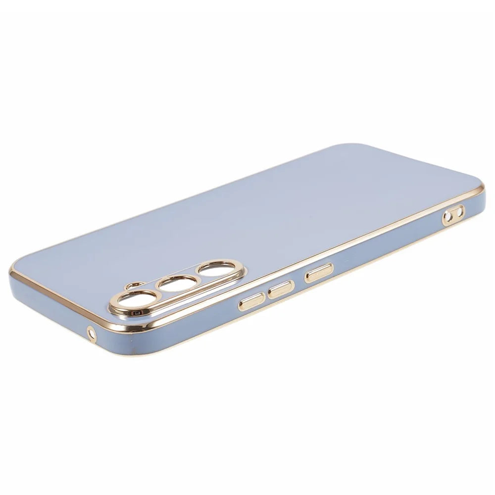 For Samsung Galaxy S24+ Case Electroplating Anti-scratch Soft TPU Phone Back Shell - Blue - 5