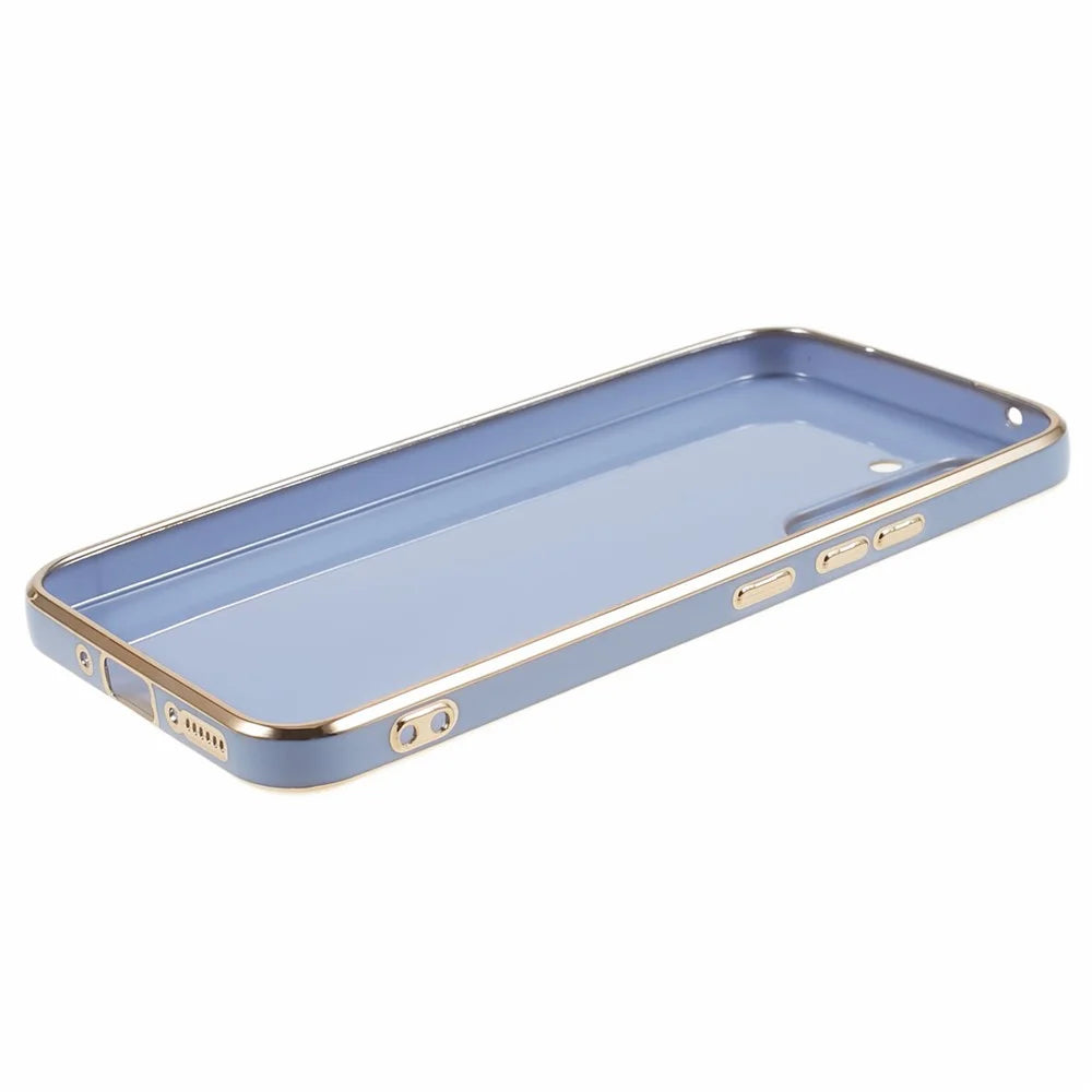 For Samsung Galaxy S24+ Case Electroplating Anti-scratch Soft TPU Phone Back Shell - Blue - 6