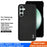 IMAK Ruiyi Series for Samsung Galaxy S23 FE Case Cloth Texture Leather Coated PC Cover - Black - 2