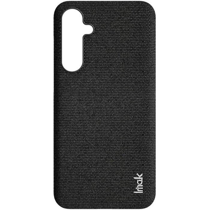 IMAK Ruiyi Series for Samsung Galaxy S23 FE Case Cloth Texture Leather Coated PC Cover - Black - 7