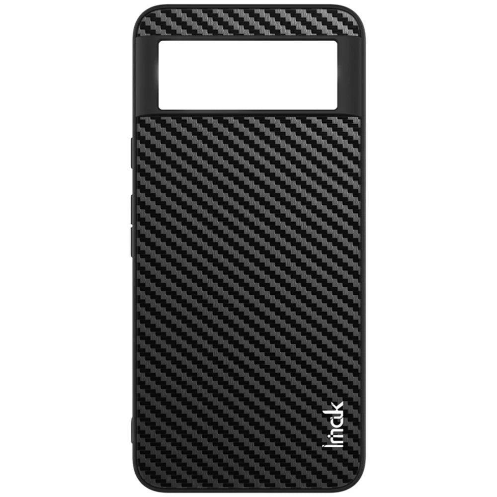 IMAK LX-5 Series for Google Pixel 8 Case Anti-scratch Leather Coating Phone Cover - Carbon Fiber Texture - 7