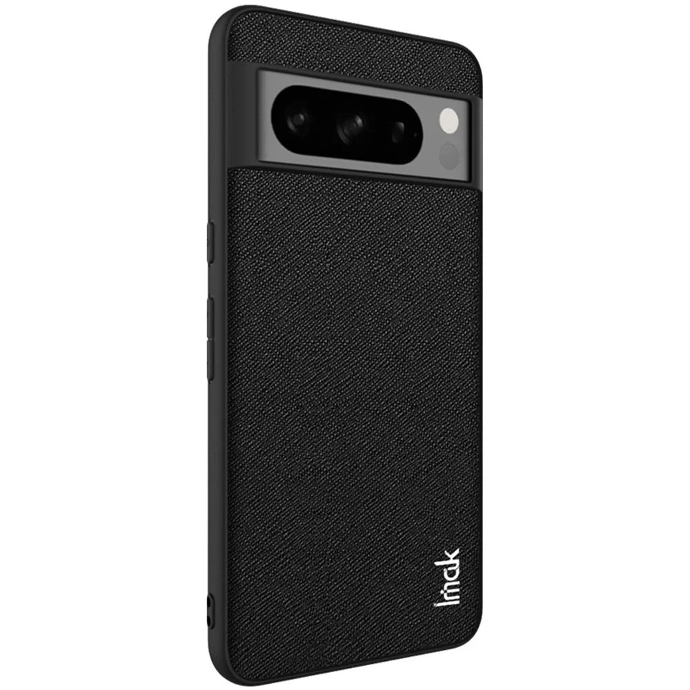 IMAK LX-5 Series for Google Pixel 8 Pro Case Leather+ PC + TPU Phone Cover - Cross Texture - 5