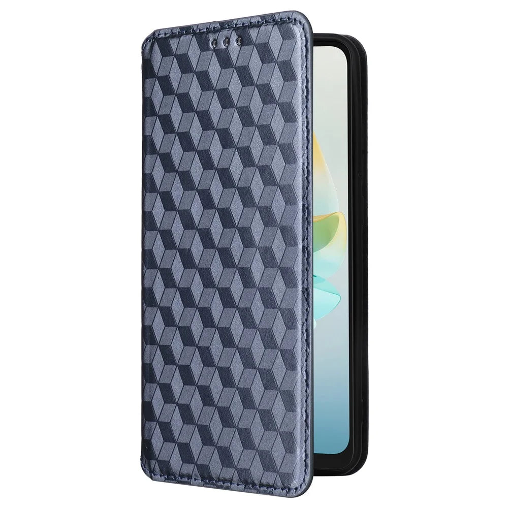 Phone Cover for ZTE Blade A53 Pro Case Magnetic Imprinted PU Leather Wallet - Blue - 6