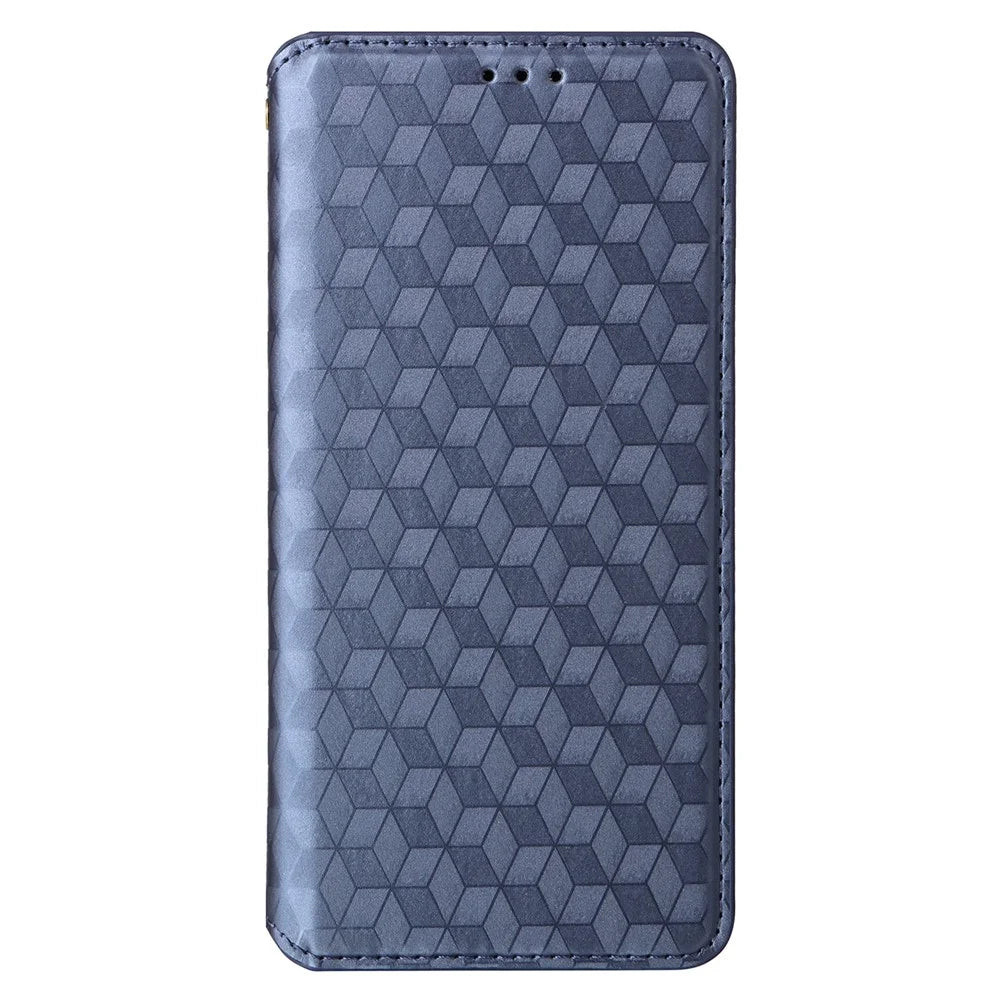 Phone Cover for ZTE Blade A53 Pro Case Magnetic Imprinted PU Leather Wallet - Blue - 7