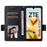 For ZTE Blade A33S Case Magnetic Clasp Leather Phone Cover with Strap - Black - 2