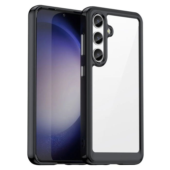 For Samsung Galaxy S25+ / S24+ Case TPU + Acrylic Anti-Scratch Phone Back Protector - Black - 1