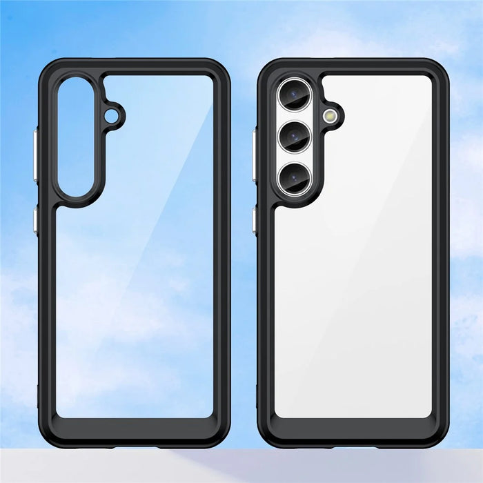 For Samsung Galaxy S25+ / S24+ Case TPU + Acrylic Anti-Scratch Phone Back Protector - Black - 2