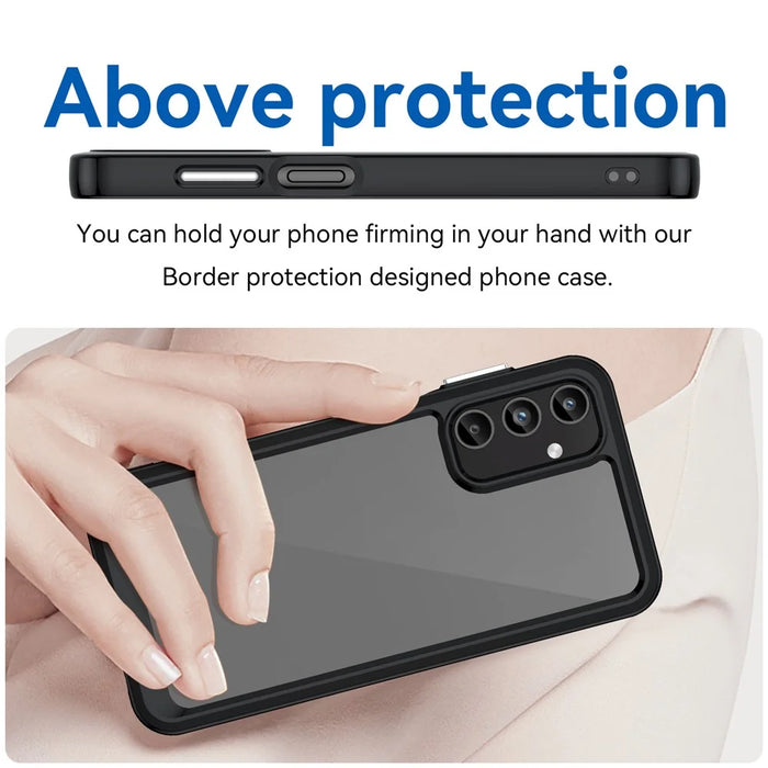 For Samsung Galaxy A15 5G Case Anti-drop TPU + Acrylic Cell Phone Cover - Black - 4