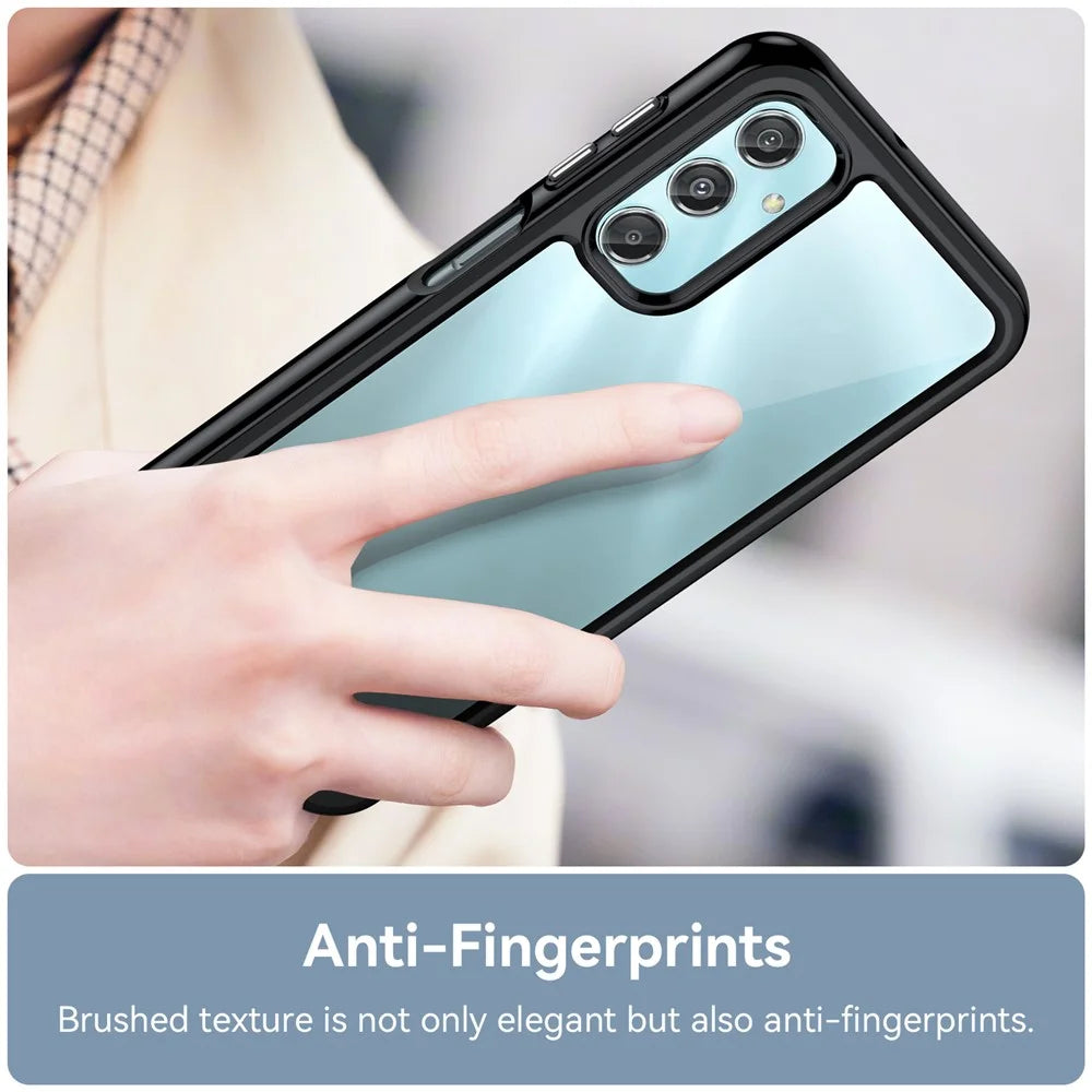 For Samsung Galaxy A25 5G (Global) (161.0 x 76.5 x 8.3mm) Case TPU+Acrylic Shockproof Smart Phone Cover - Black - 5