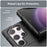 For Samsung Galaxy S24 Ultra TPU Phone Cover Shockproof Phone Case with Square Grid Texture - Black - 6