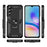 For Samsung Galaxy A05s 4G Case Ring Kickstand Anti-fall TPU+PC Phone Cover - Black - 2