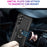 For Samsung Galaxy A05s 4G Case Ring Kickstand Anti-fall TPU+PC Phone Cover - Black - 4