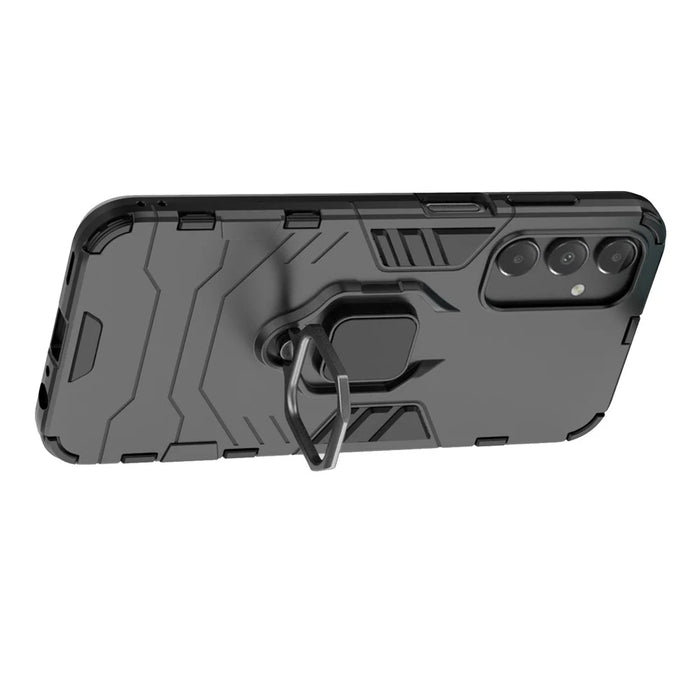For Samsung Galaxy A15 4G Kickstand Case Ring Holder Cell Phone Cover - Black - 3