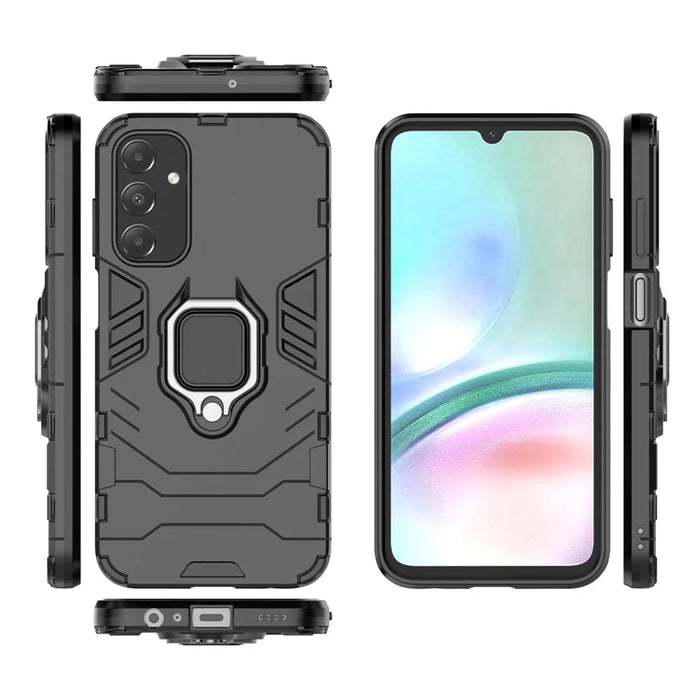 For Samsung Galaxy A15 4G Kickstand Case Ring Holder Cell Phone Cover - Black - 5