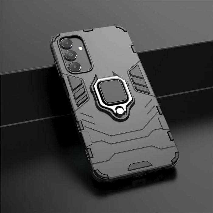 For Samsung Galaxy A15 4G Kickstand Case Ring Holder Cell Phone Cover - Black - 7