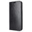 For Samsung Galaxy S23 FE Case Crazy Horse Texture Genuine Split Leather Phone Cover with Stand and Wallet - Black - 7