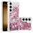 For Samsung Galaxy S24+ TPU Case Glitter Quicksand Shockproof Phone Back Cover - Rose Gold / Hearts - 2