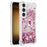 For Samsung Galaxy S24 TPU Case with Kickstand Quicksand Shockproof Cover - Rose Gold / Hearts - 3