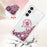 For Samsung Galaxy S24 TPU Case with Kickstand Quicksand Shockproof Cover - Rose Gold / Hearts - 4