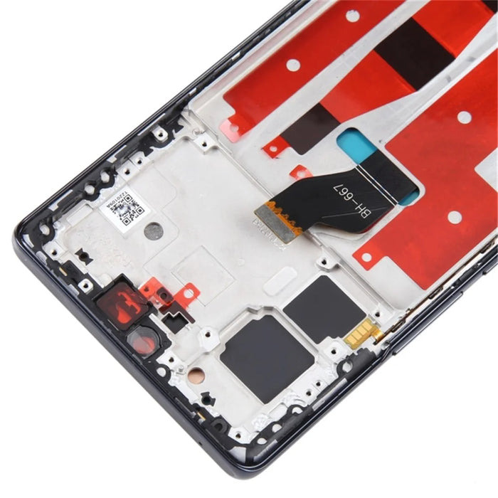 For Honor 70 5G FNE-AN00 FNE-NX9 OEM Grade S OLED Screen and Digitizer Assembly + Frame Repair Part (without Logo) - Black - 5