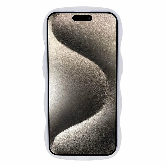 JTW Series for iPhone 15 Plus Case Glitter Sequins Epoxy TPU Phone Back Cover - White - 2