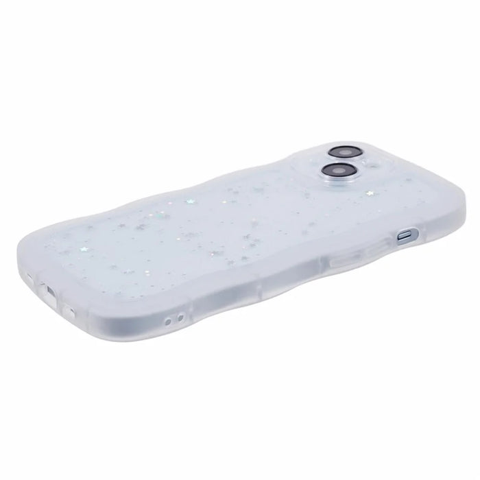 JTW Series for iPhone 15 Plus Case Glitter Sequins Epoxy TPU Phone Back Cover - White - 4
