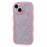 JTW Series for iPhone 14 Case Wavy Frame Glitter Stars Epoxy Phone Cover - Pink - 1