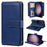 For Samsung Galaxy S24 Ultra Leather Case with 10 Card Holder Phone Cover Stand - Blue - 1