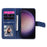 For Samsung Galaxy S24 Ultra Leather Case with 10 Card Holder Phone Cover Stand - Blue - 2