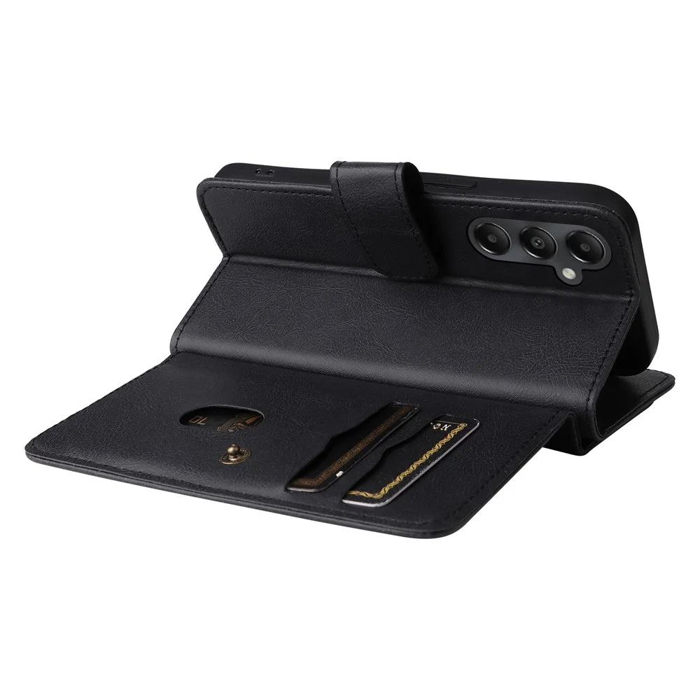 For Samsung Galaxy A05s 4G Leather Case with 10 Card Holder Phone Cover Stand - Black - 3