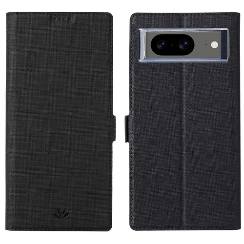 VILI DMK Series for Google Pixel 8 Case Magnetic Clasp Leather Wallet Phone Cover - Black - 1