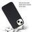 For iPhone 13 Case Smooth Tough Wheat Straw+TPU Magnetic Phone Cover - Black - 4