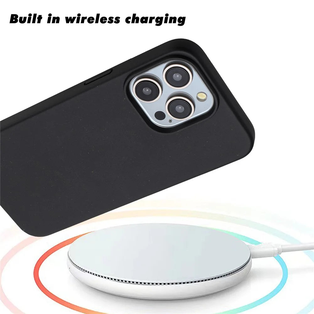 For iPhone 12 / 12 Pro Case Wheat Straw+TPU Full Biodegradable Phone Cover - Black - 5