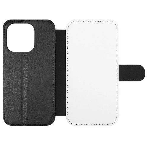 For iPhone 15 Plus Sublimation Blank Phone Case Heat Transfer Printing PU Leather Card Slots Cover - 1