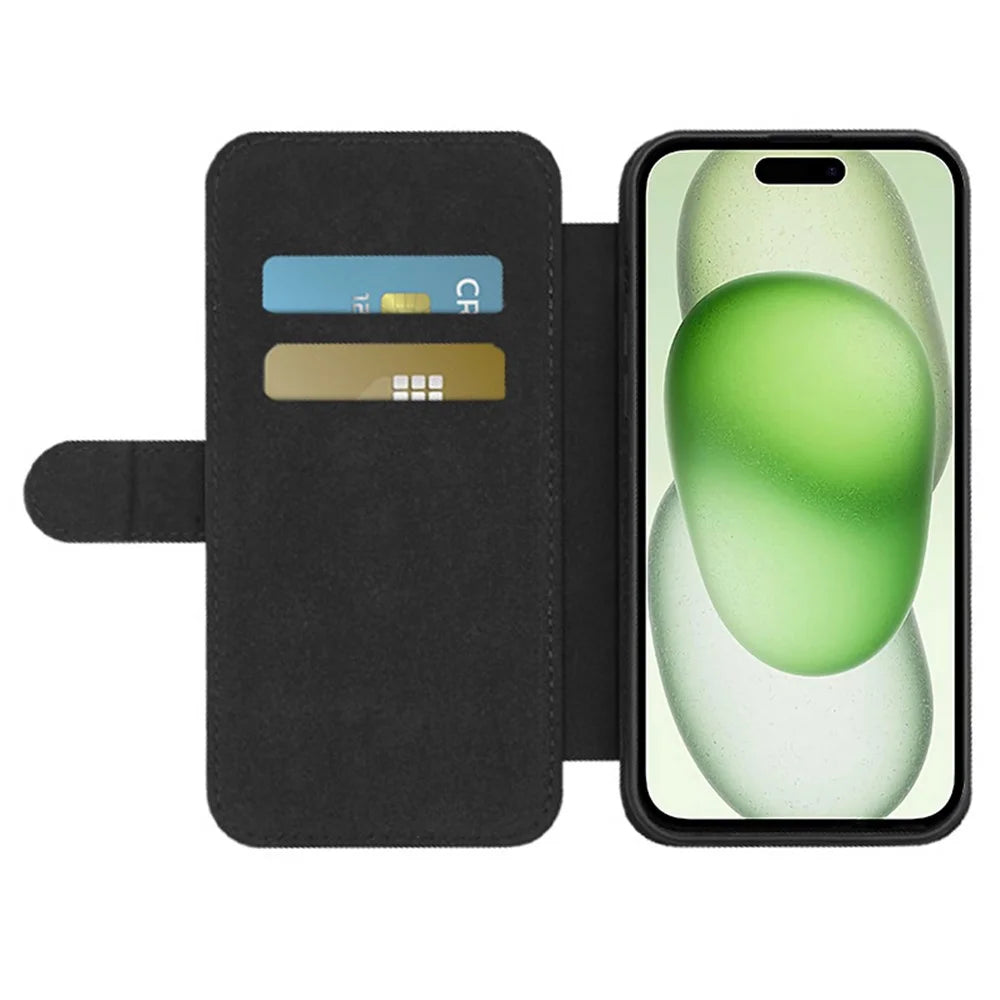 For iPhone 15 Plus Sublimation Blank Phone Case Heat Transfer Printing PU Leather Card Slots Cover - 2