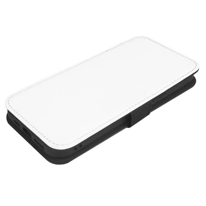 For iPhone 15 Heat Transfer Printing Phone Case PU Leather DIY Blank White Cover - 6