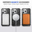 For iPhone 14 Pro Max Case Anti-drop Shock Absorbing TPU+PC Kickstand Smart Phone Cover - Black - 3