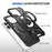 For iPhone 14 Pro Max Case Anti-drop Shock Absorbing TPU+PC Kickstand Smart Phone Cover - Black - 5