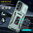 Armor Series For Samsung Galaxy S25 / S24 Case PC+TPU Shockproof Kickstand Smart Phone Back Protector with Slide Lens Lid - Green - 3