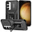 For Samsung Galaxy S24+ Case Kickstand Slide Lens Protection Phone Cover - Black - 1